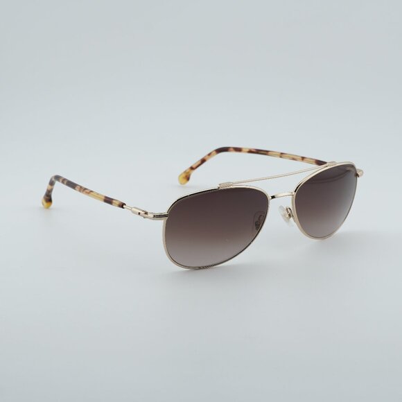 Carrera CA224/S 0J5G HA Sunglasses Gold 58mm Aviator Frame Brown Lenses